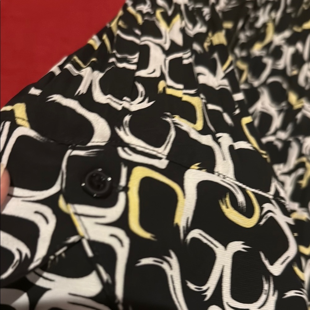 Fred David Black And White Patterned Top - image 7